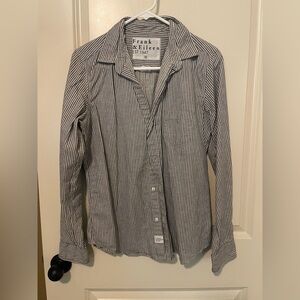 Frank & Eileen Grey and White Striped Shirt